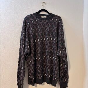 Vintage Natural Issue Men's Gray Patterned Sweater Size XL NWT